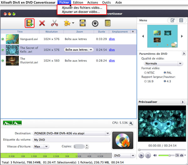 Xilisoft DivX en DVD Convertisseur pour Mac