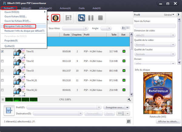 Xilisoft DVD pour PSP Convertisseur