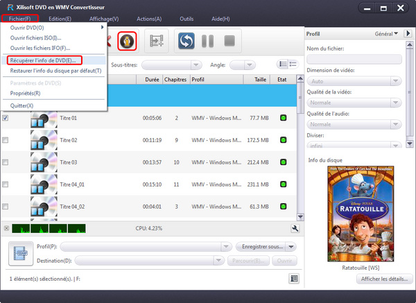 Xilisoft DVD en WMV Convertisseur